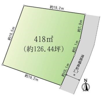 多治見市赤坂町8丁目　土地 間取図・土地図