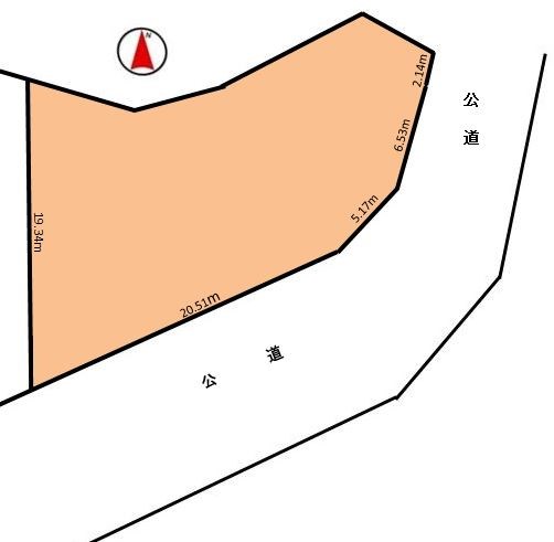 多治見市赤坂町4丁目　土地 間取図・土地図
