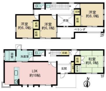 多治見市金岡町5丁目　戸建 間取図・土地図