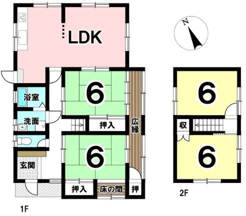 多治見市滝呂町12丁目　戸建 間取図・土地図