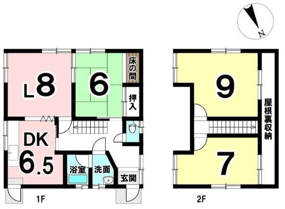 多治見市松坂町4丁目　戸建 間取図・土地図