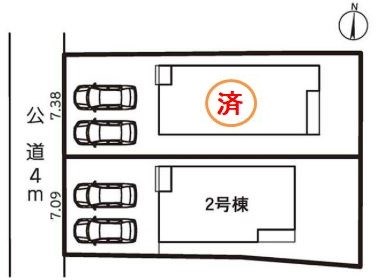多治見市小田町6丁目　新築 間取図・土地図