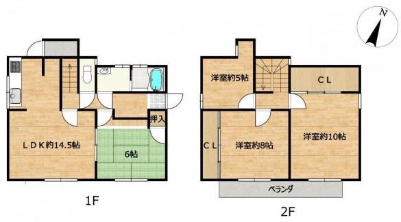 多治見市喜多町4丁目　戸建 間取図・土地図