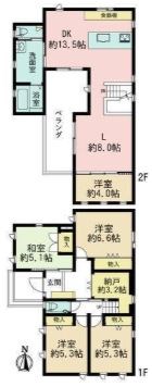 多治見市広小路3丁目　戸建 間取図・土地図