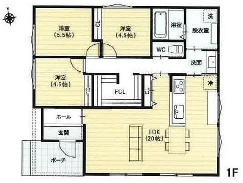 土岐市泉町定林寺　新築 間取図・土地図