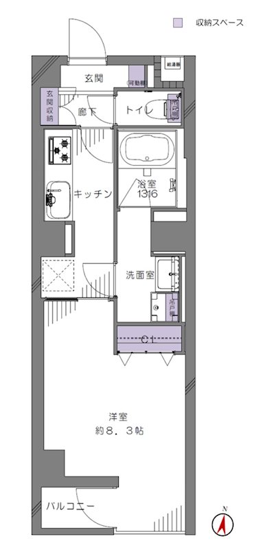 上野の森リリエンハイム 207号室 間取り図