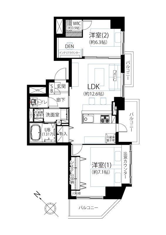 レクセルプラザ堀切菖蒲園 間取り図