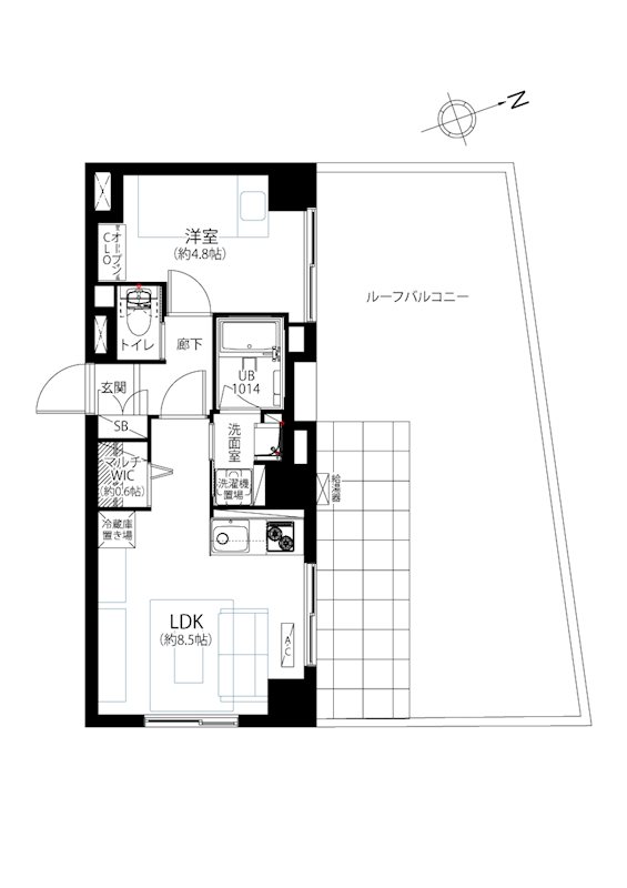 西荻窪永谷マンション 201号室 間取り図