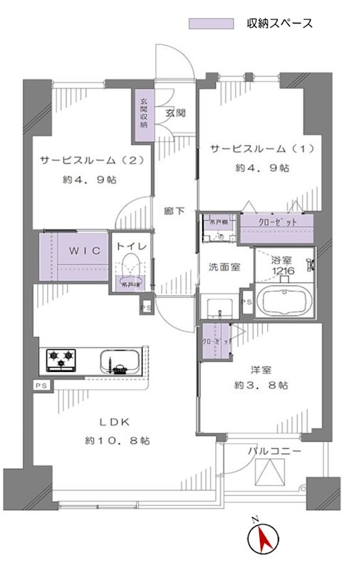 セレナハイム荒川公園 間取り図