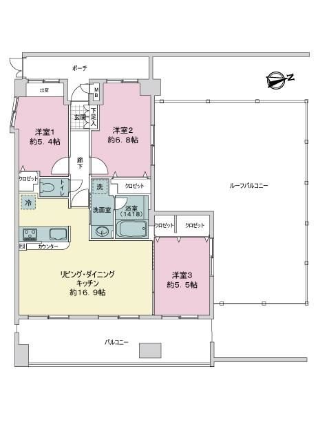 ランドコートつつじが丘 間取り図