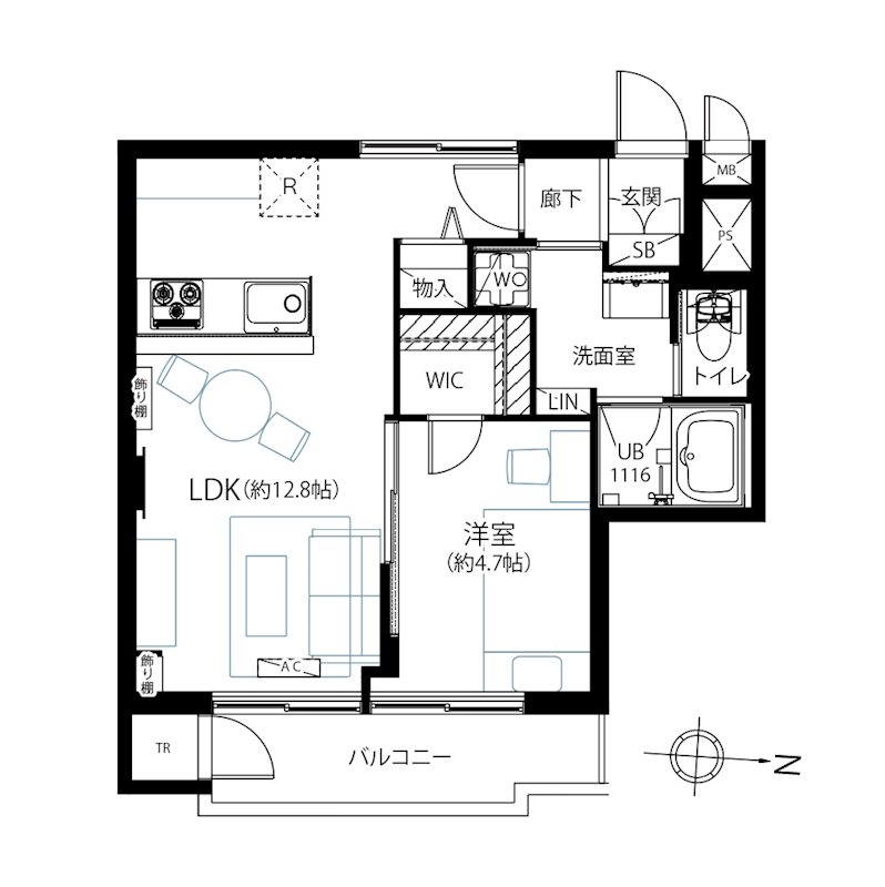 トーア明大前マンション 205号室 間取り図