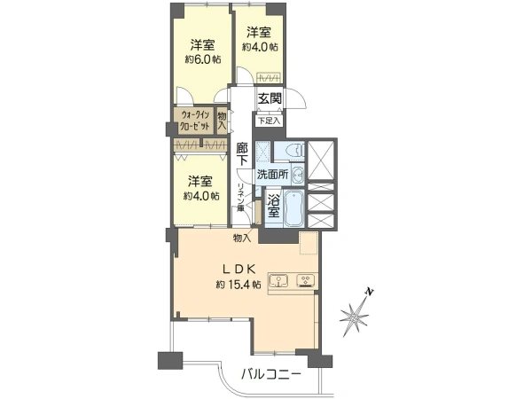コンテ西葛西 413号室 間取り図
