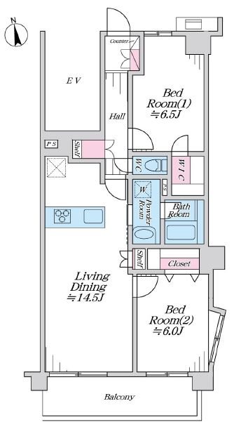 ガーデンハイツ葛西 103号室 間取り図