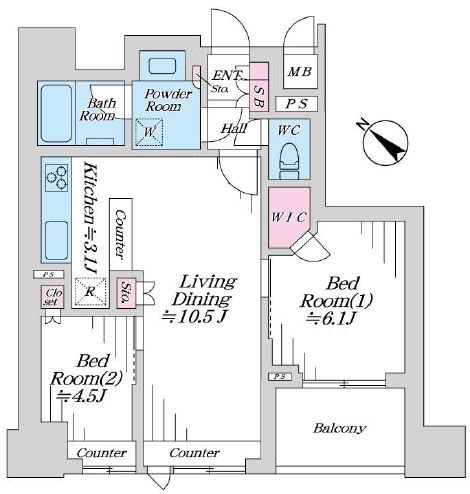 プレジール入谷 間取り図