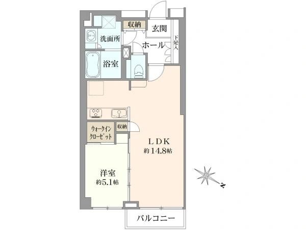 ライフコア押上 505号室 間取り図