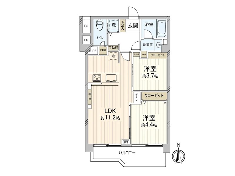 ライオンズマンション西荻 702号室 間取り図
