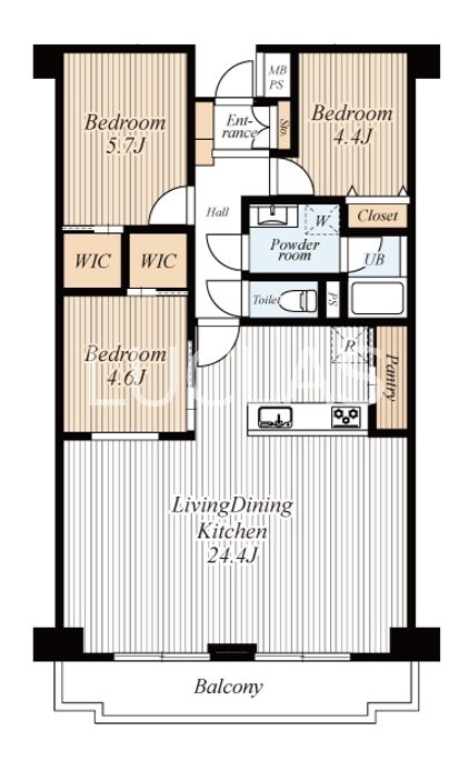 グリーンヒル西葛西 403号室 間取り図