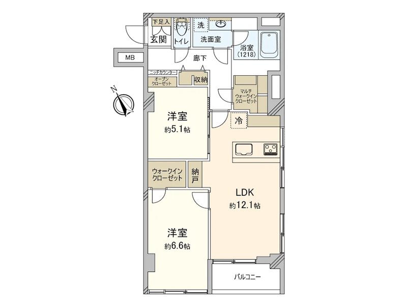 牛込中央マンション 404号室 間取り図
