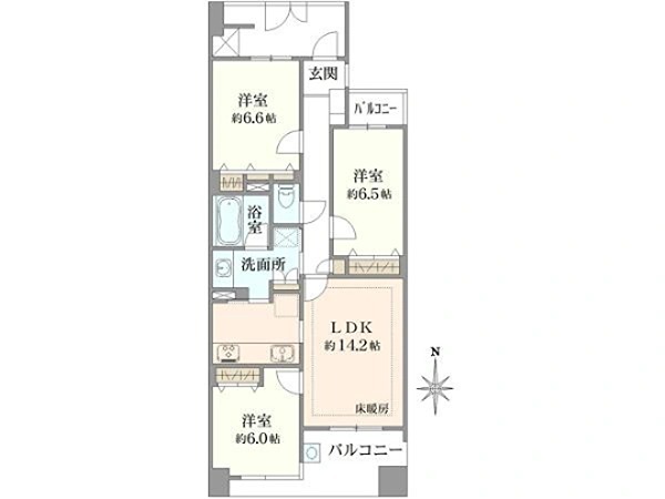 D'グラフォート世田谷芦花公園 315号室 間取り図