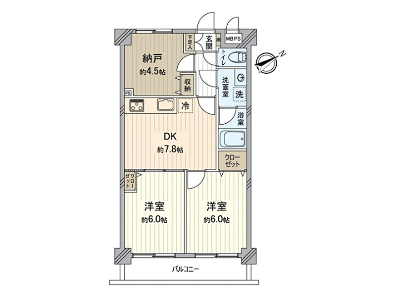 ユニオンパレス成城南 305号室 間取り図