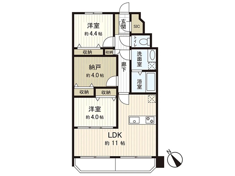 カクタス田無マンション 間取り図