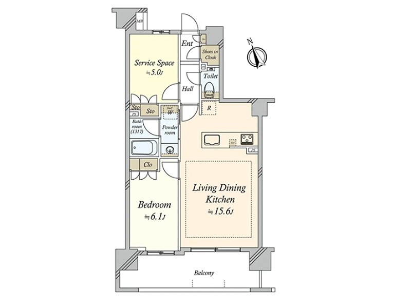 センチュリー千歳烏山レジデンス 503号室 間取り図