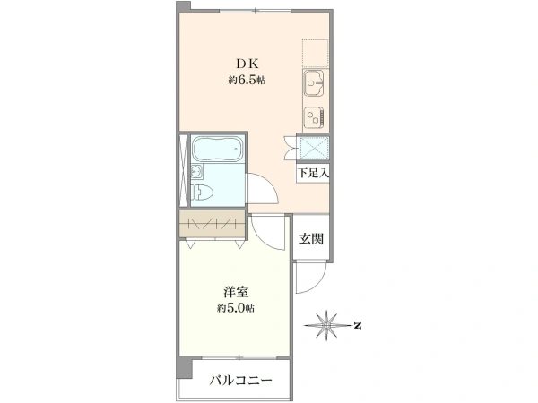 大久保ローヤルコーポ 402号室 間取り図