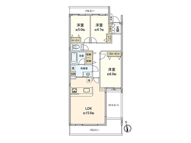 吉祥寺北パーク・ホームズ 203号室 間取り図