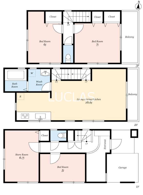 新座市栗原五丁目戸建 間取り図