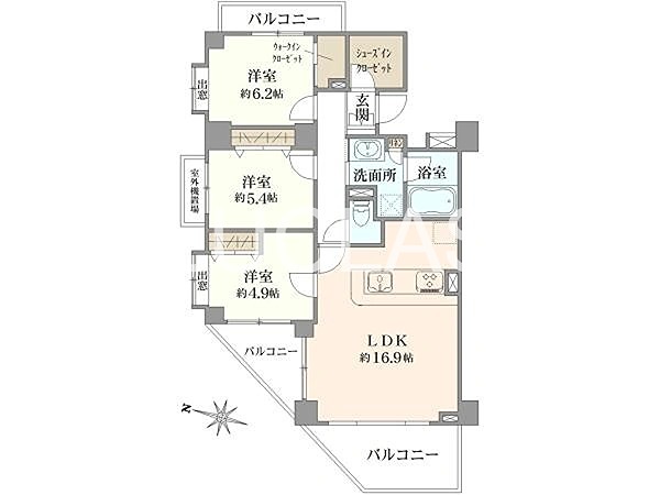 ◆◇◆グーディッシュ千歳船橋◆◇◆ 601号室 間取り図