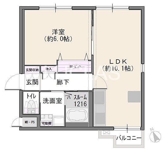 ◆◇◆サニーサイド吉祥寺◆◇◆ 105号室 間取り図