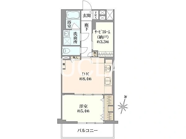 ハイネス阿佐ヶ谷 603号室 間取り図