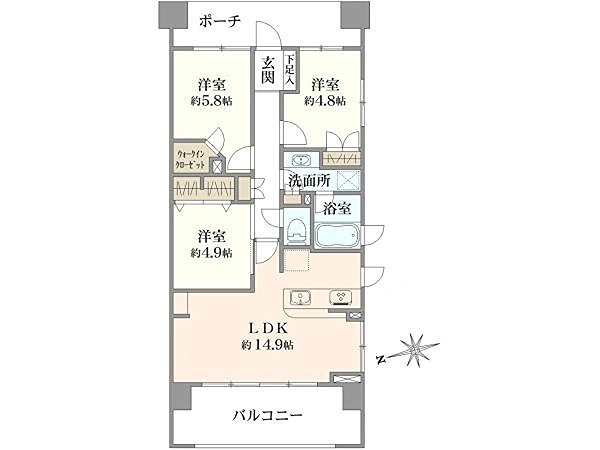 サングランデ桜橋 903号室 間取り図
