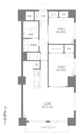 ◆◇◆いづみハイツ芦花公園◆◇◆ 804号室 間取り図