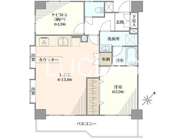 ◆◇◆ロイヤルステージ浅草◆◇◆ 501号室 間取り図