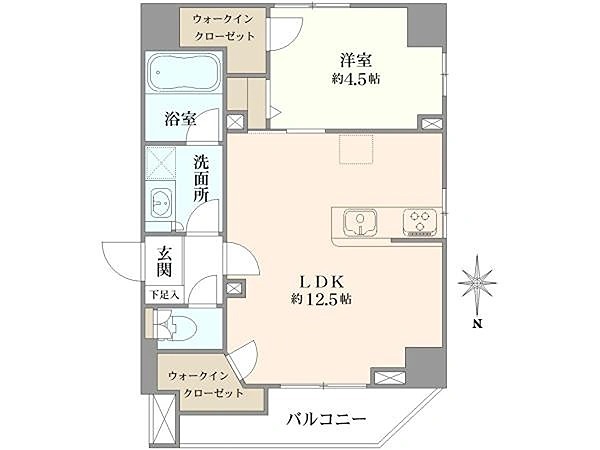 シーズクロノス蒲田 801号室 間取り図