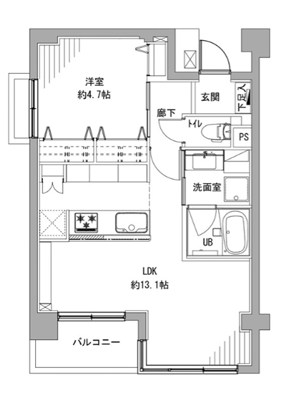 フォレステージ西早稲田 601号室 間取り図