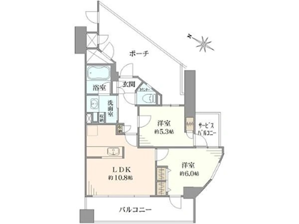 マイキャッスル高井戸 905号室 間取り図