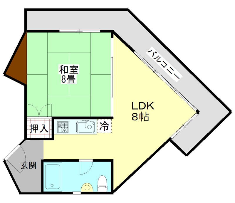 売マンション・ヴィラ神崎Ｂ棟４階部分 間取図・土地図
