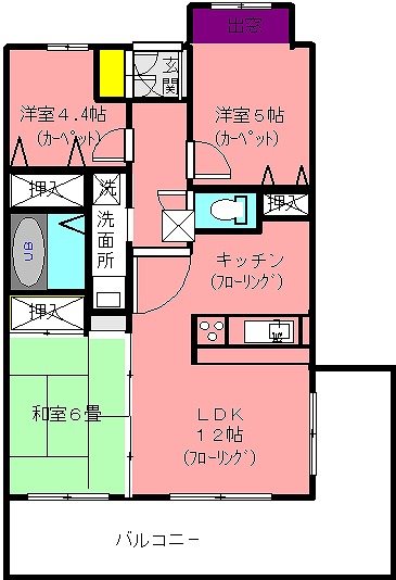 売マンション・エクセレント伊佐津 ５階部分 間取図・土地図