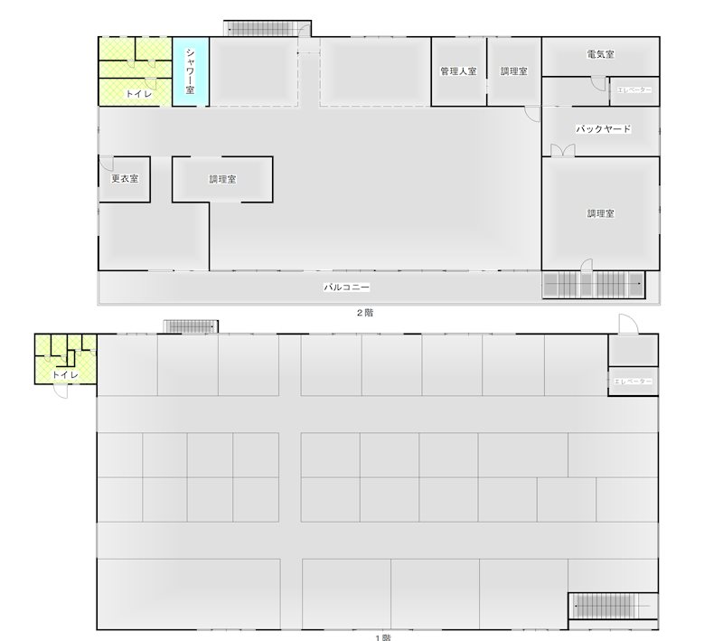 宮津市漁師　土地付中古一棟ビル 間取図・土地図