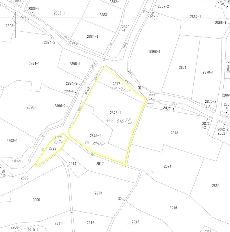 北杜市高根町下黒沢　売地 間取図・土地図