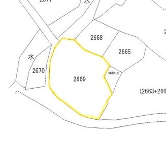 山梨県甲府市上帯那町2669 間取図・土地図