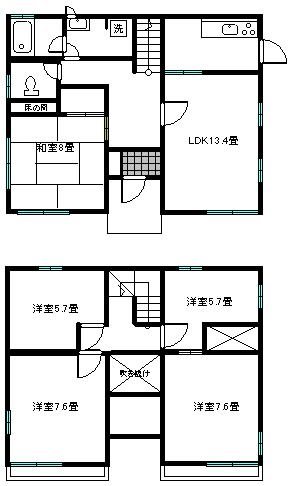 山梨県大月市猿橋町藤崎536-28 間取図・土地図