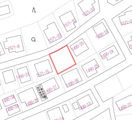 甲府市羽黒町　売地 間取図・土地図