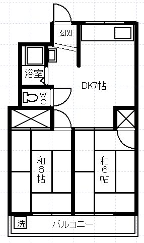 甲斐市竜王新町　中古マンション 間取図・土地図