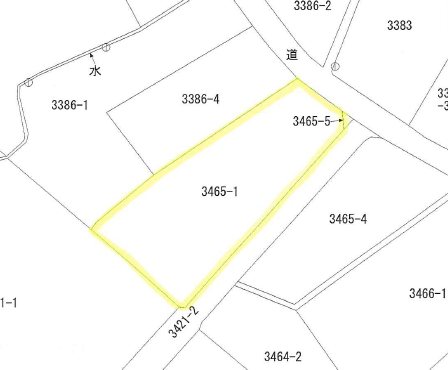 甲州市塩山千野　売地 間取図・土地図