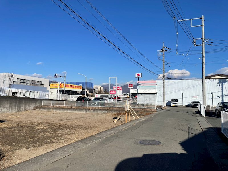 甲府市飯田3丁目　売地 現地写真（前面道路含む現地写真）