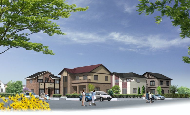 韮崎市龍岡町若尾新田　全5区画分譲地（第2工区）区画No.1 造成完了予想図