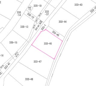 山梨県甲府市愛宕町333-46 間取図・土地図